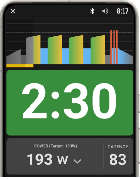 Cycling feature screenshot